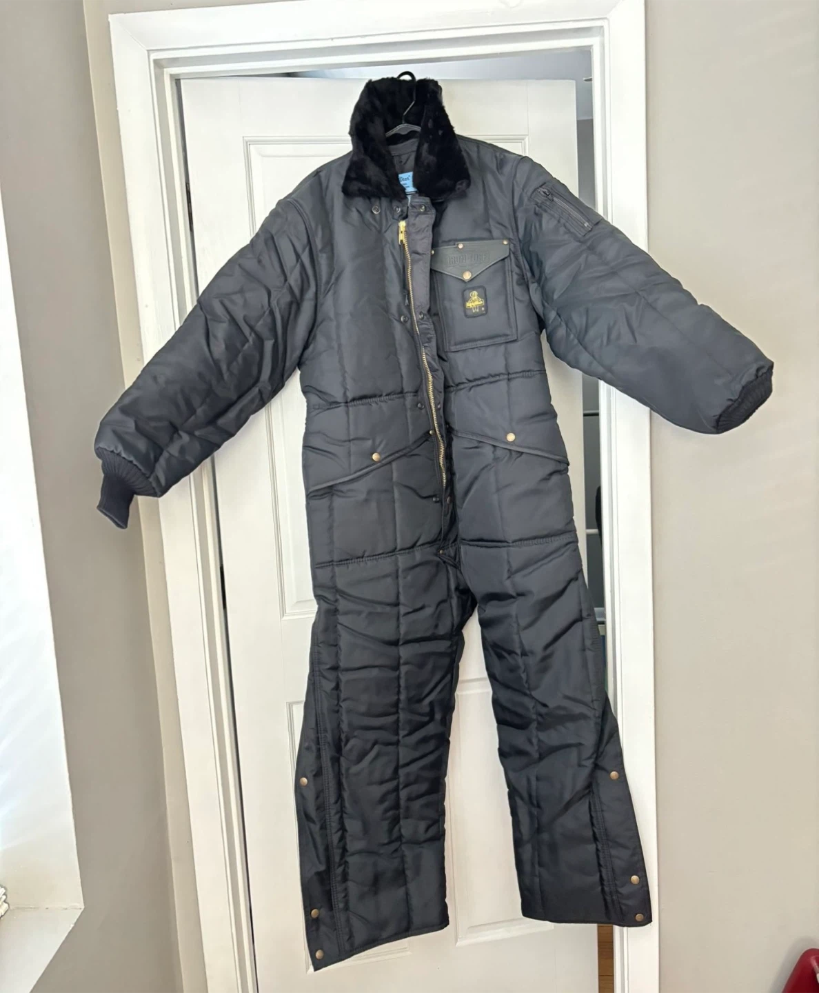 RefrigiWear Iron-Tuff Black Puffer Snow Suit