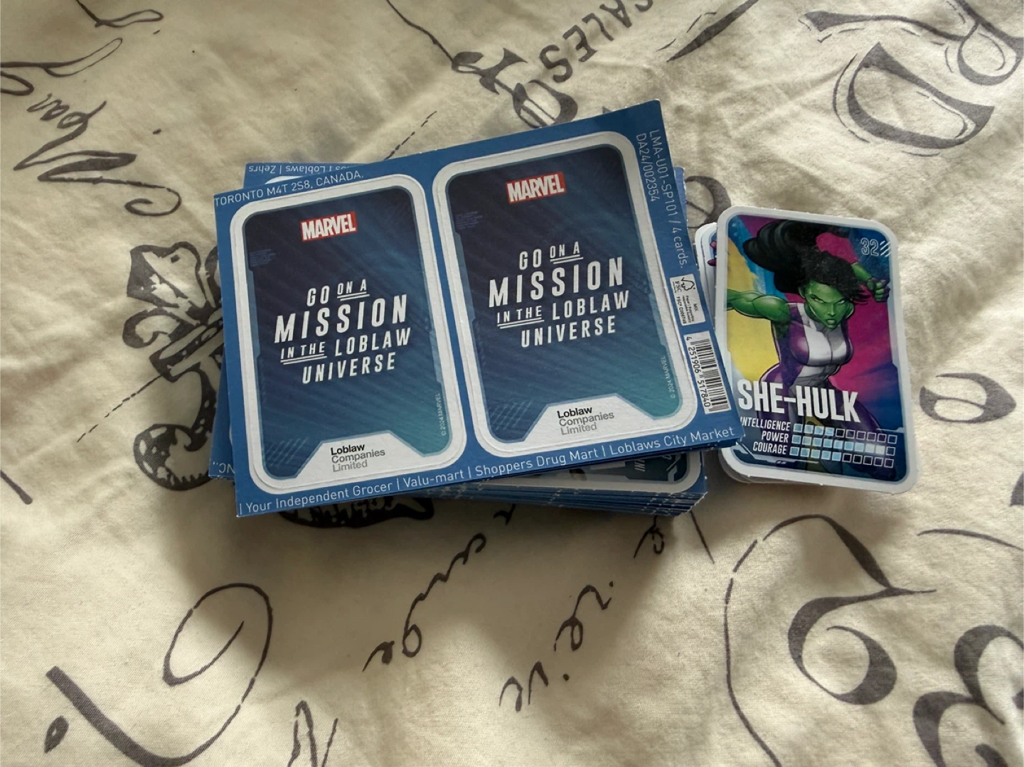 Marvel Loblaw Mission Universe Trading Cards