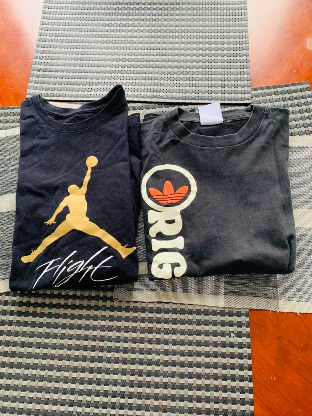2 Men Med Size Flight and Originals Shirt