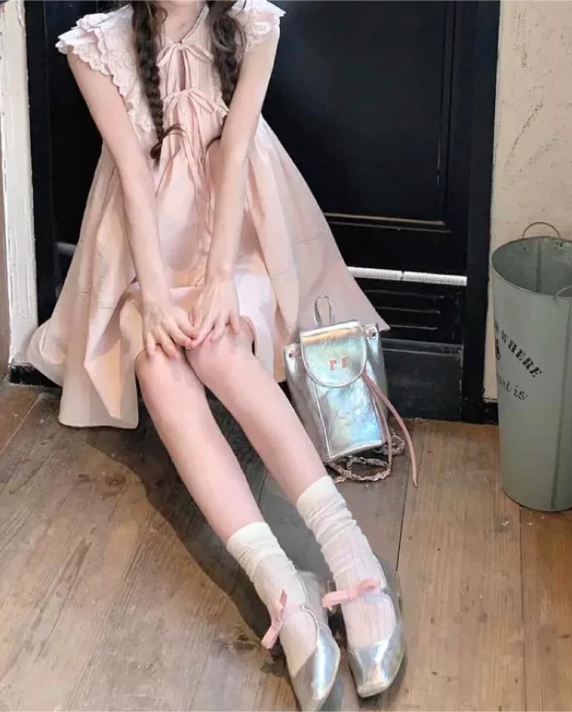 Pink Lace Trim Babydoll Dress - photo 2