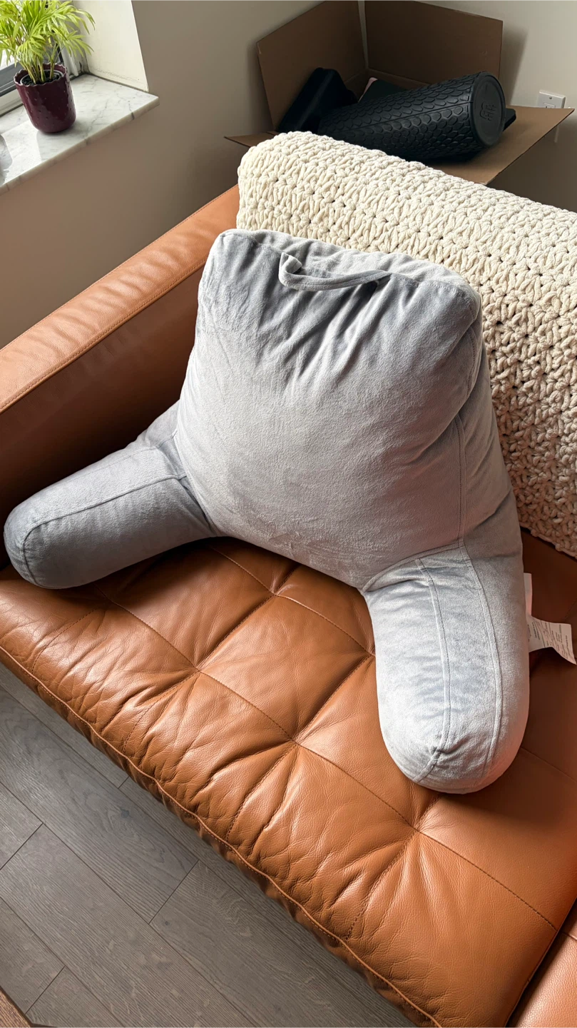 Grey Reading Pillow