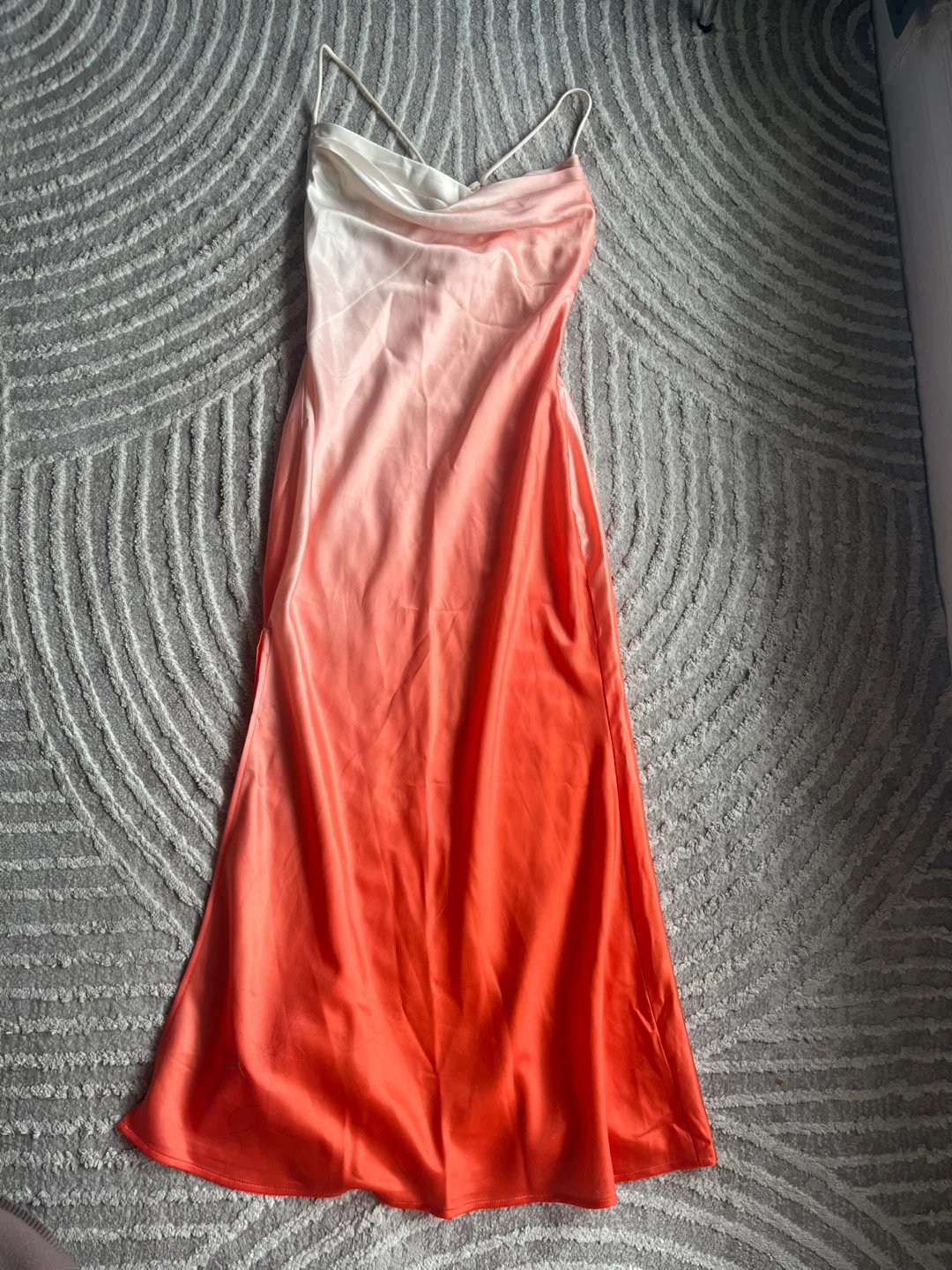 Ombre Silk orange Dress NEW - photo 3