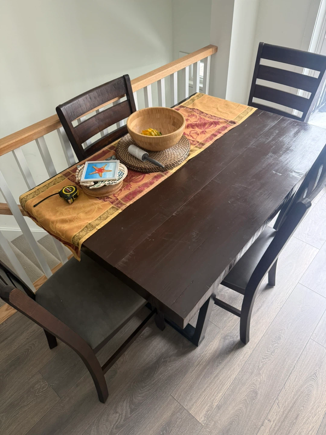 4 piece wooden dining table - photo 2