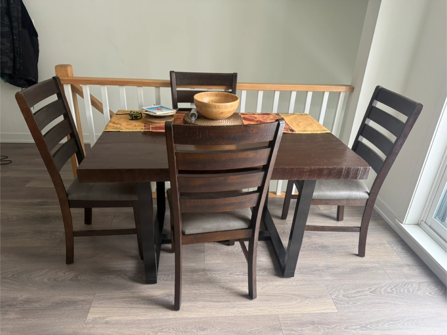 4 piece wooden dining table