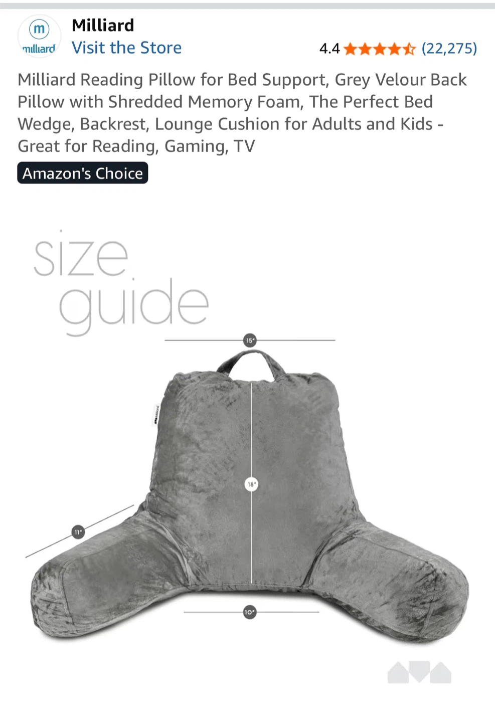 Grey Reading Pillow - photo 5