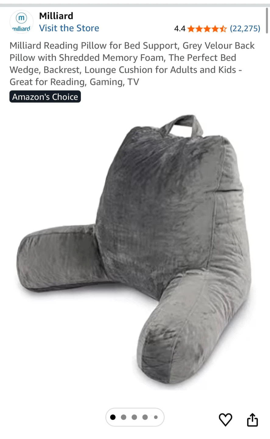 Grey Reading Pillow - photo 3
