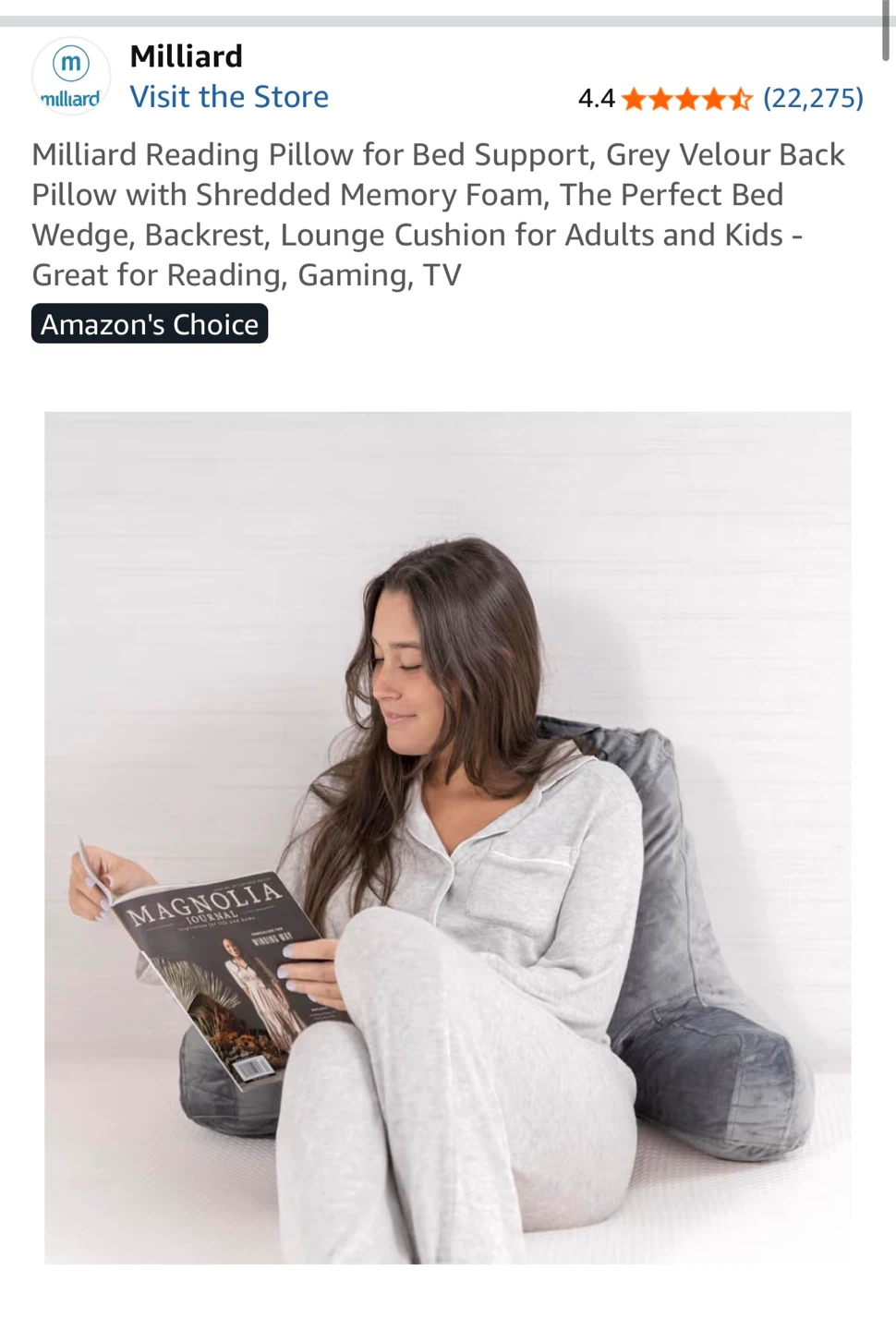 Grey Reading Pillow - photo 4