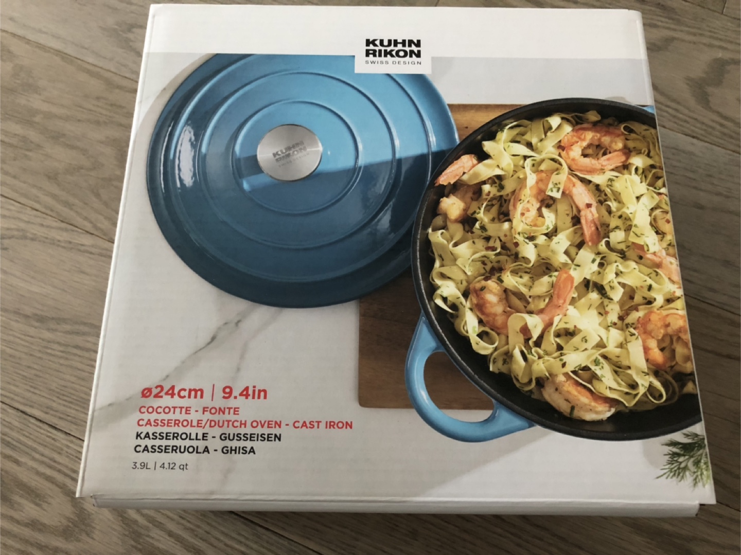 [Brand new]Kuhn Rikon 24cm Cast Iron Casserole/Dutch Oven