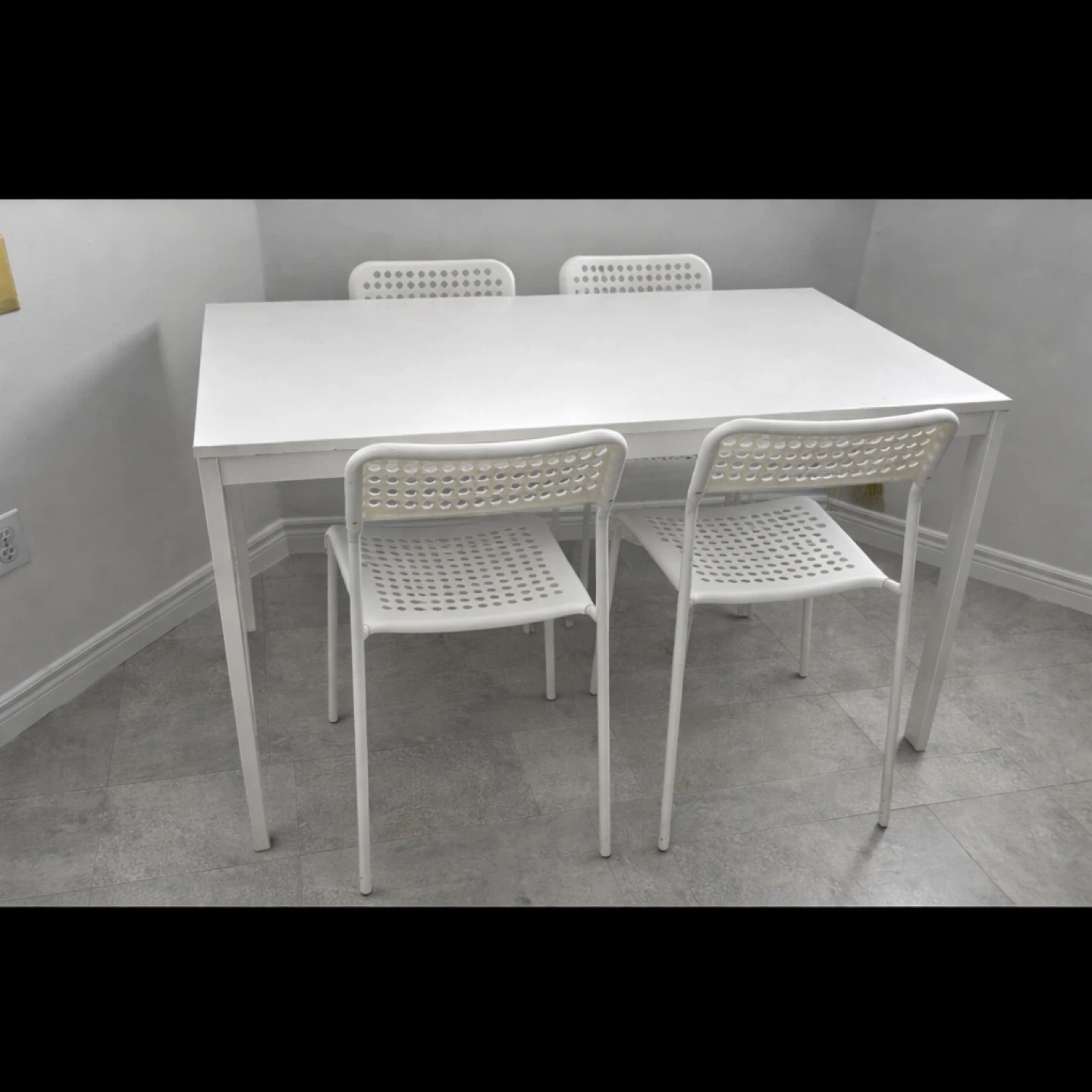 IKEA White Plastic Chairs (Set of 4)