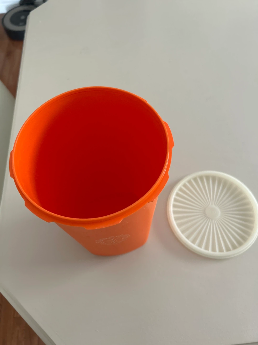 Orange Tupperware Container with Lid - photo 2