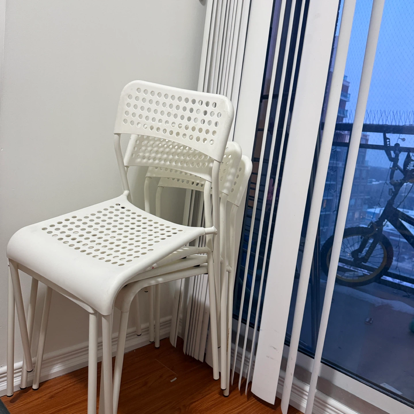 IKEA White Plastic Chairs (Set of 4) - photo 2