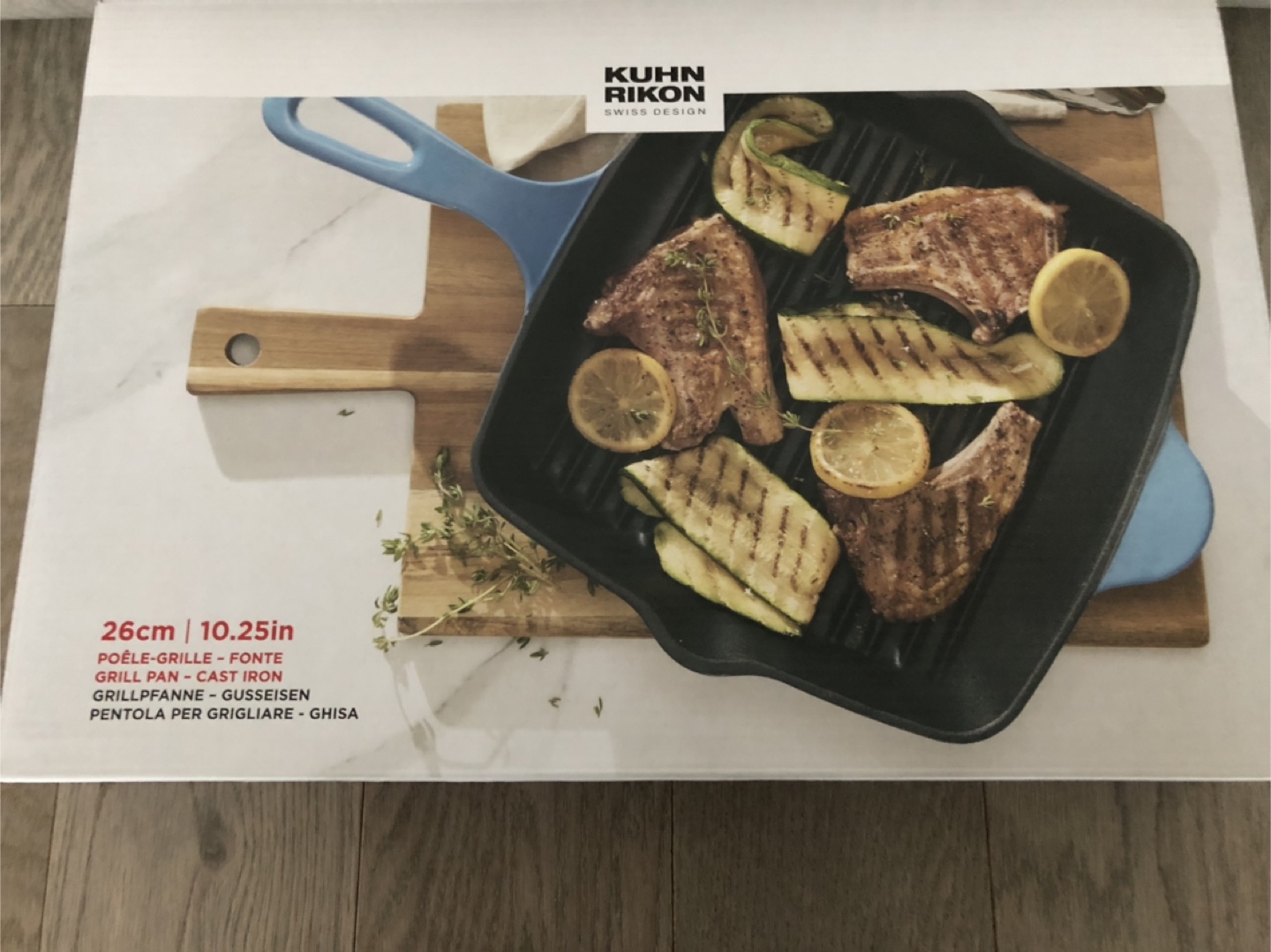[Brand new]Kuhn Rikon 26cm Cast Iron Grill Pan