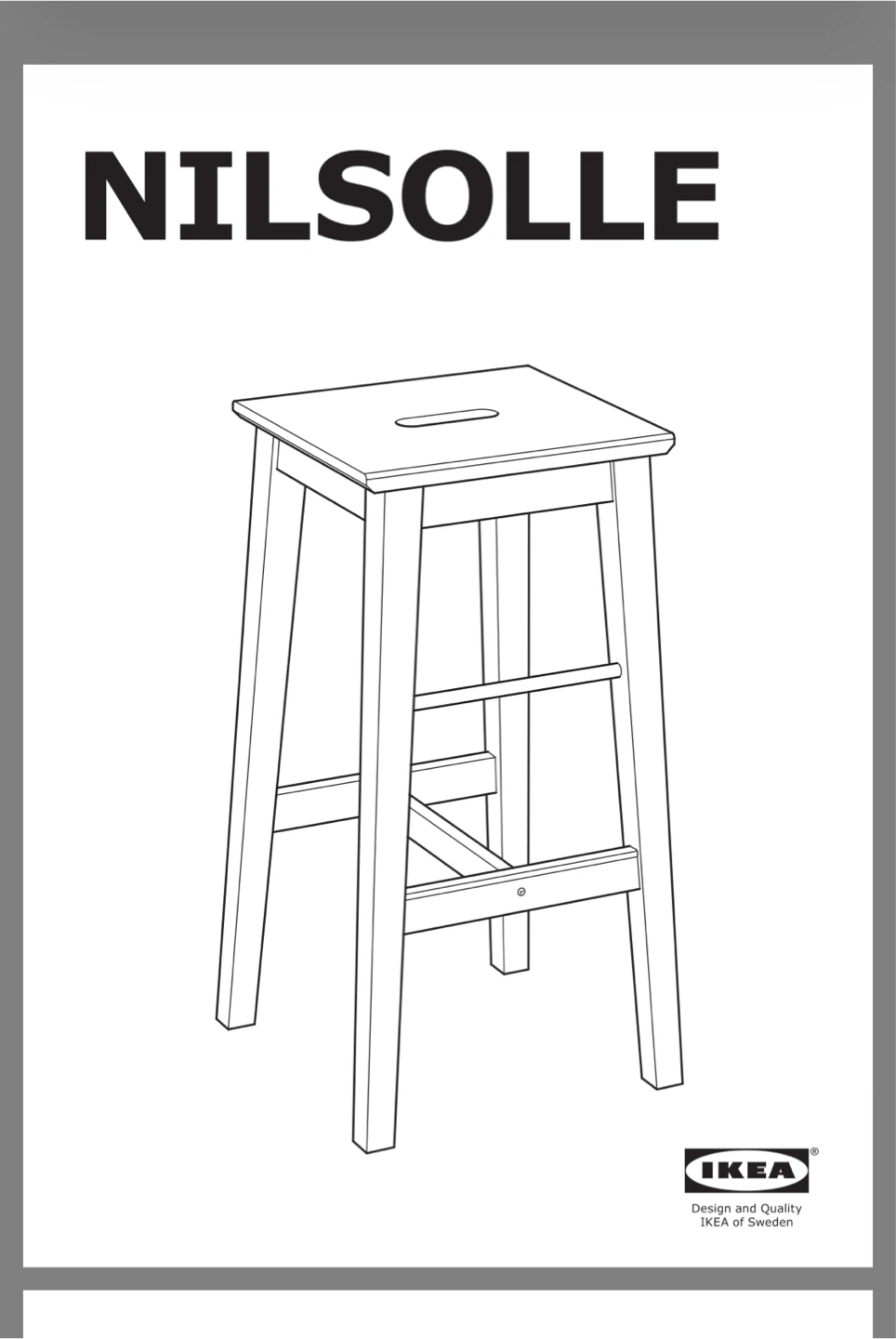 IKEA NILSOLLE Bar Stool 29"(74cm) - photo 3