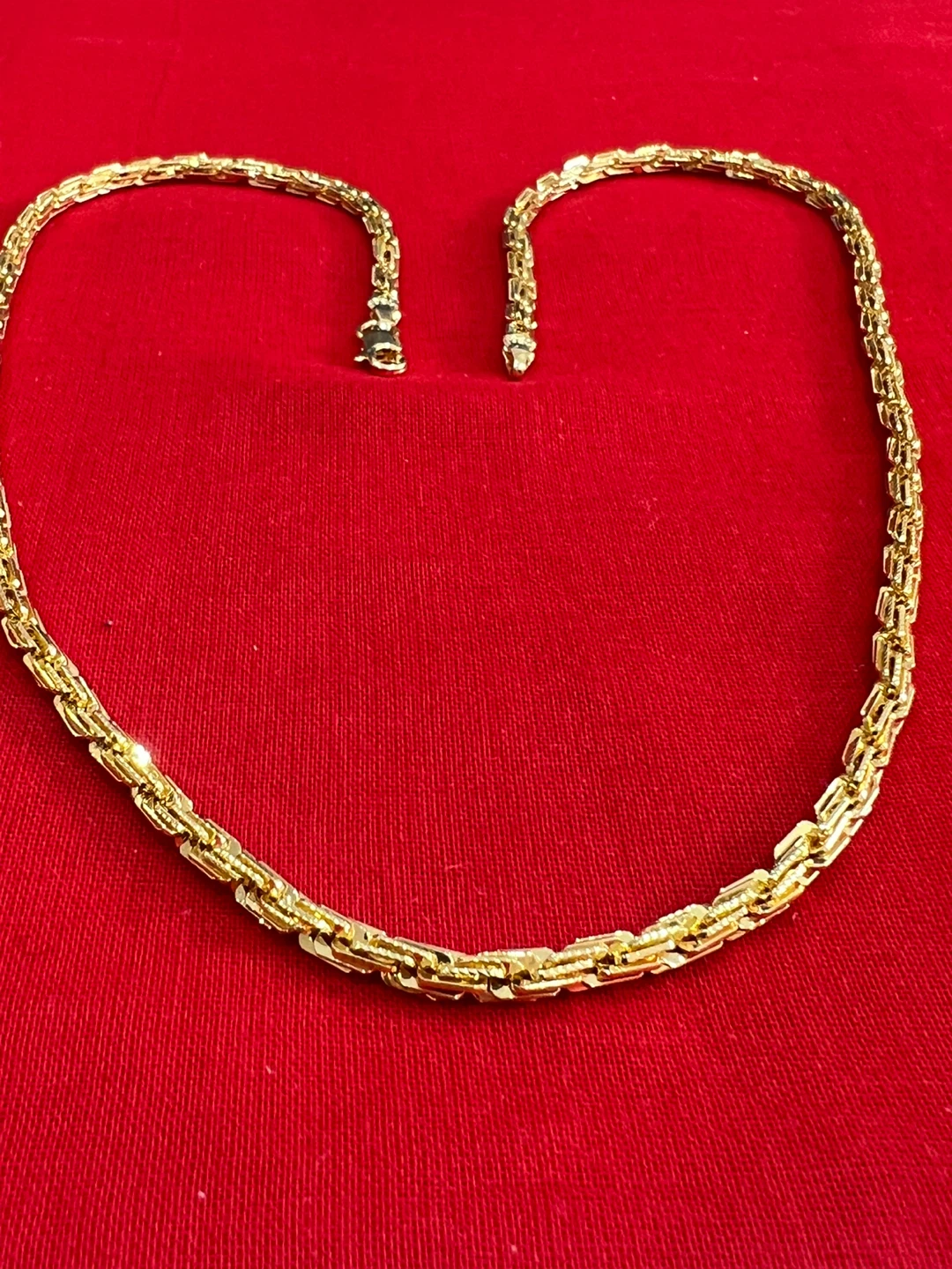 Gold Plated Chain Necklace - "ITALY" & "750" Stamp