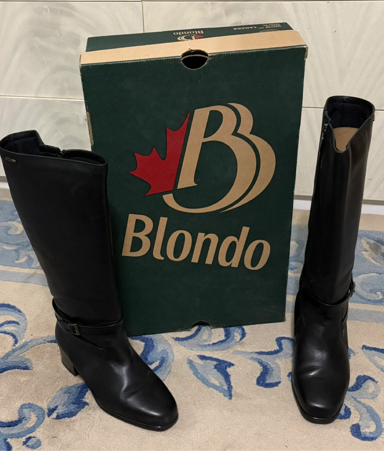 Blondo Black Leather Waterproof Knee-High Boots - photo 2