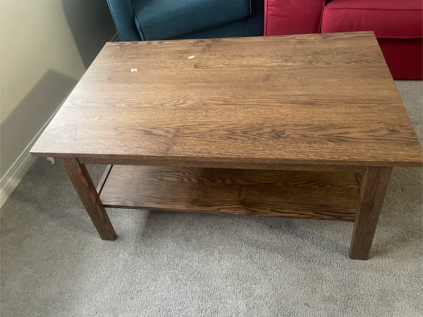 Wooden Coffee Table with Shelf - photo 3