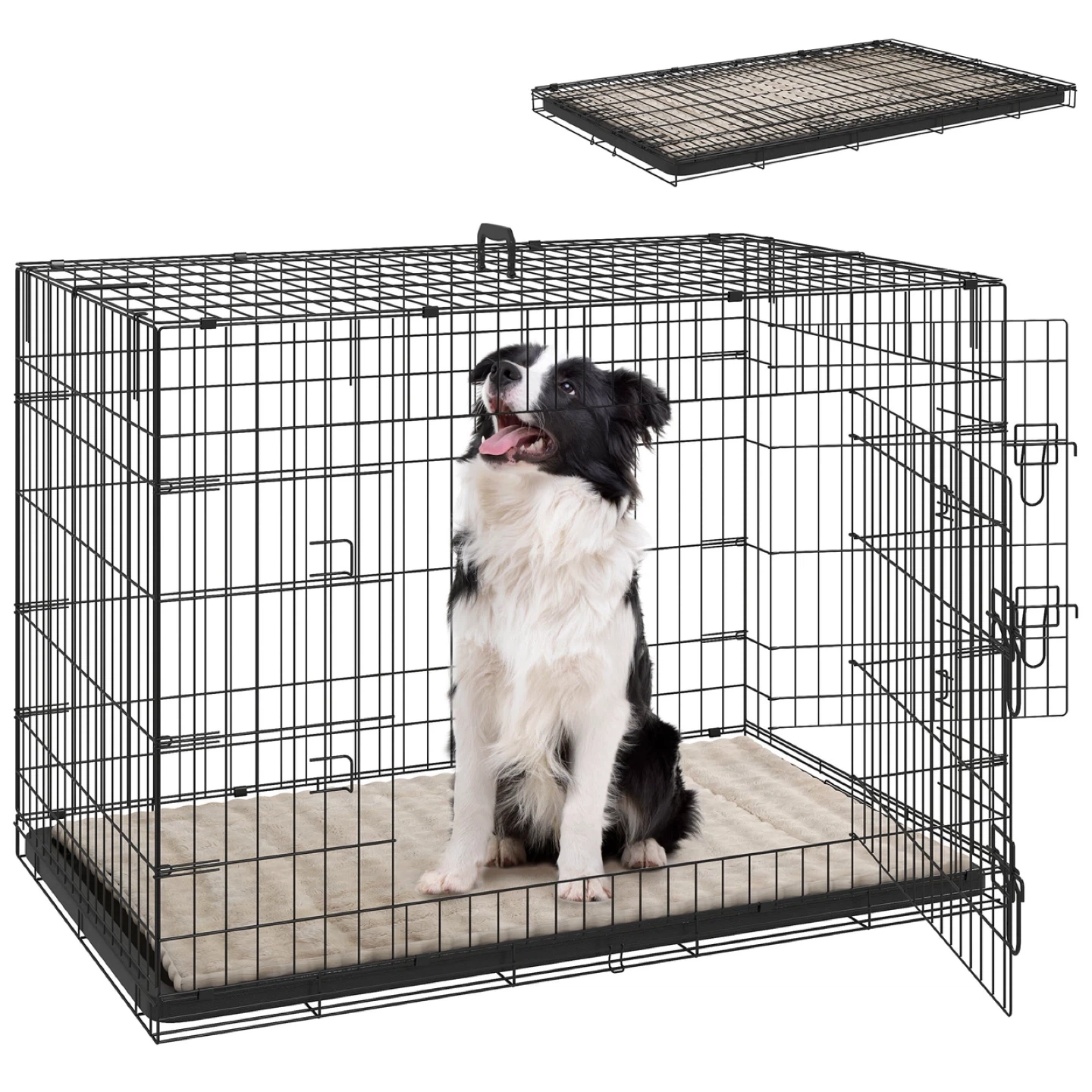 Top-Paw 36" Double-Door Folding Dog Crate