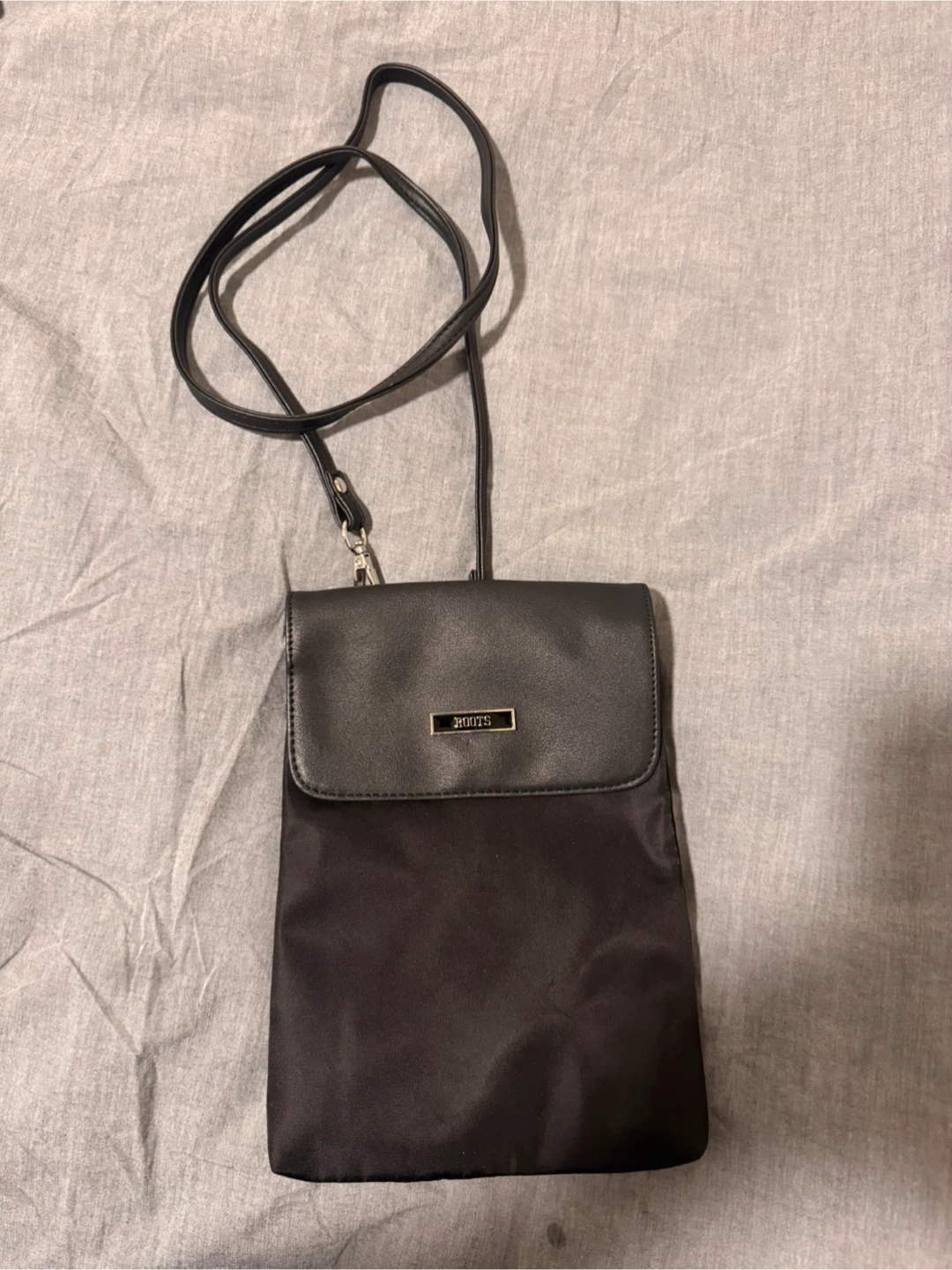 Roots Black Crossbody Bag