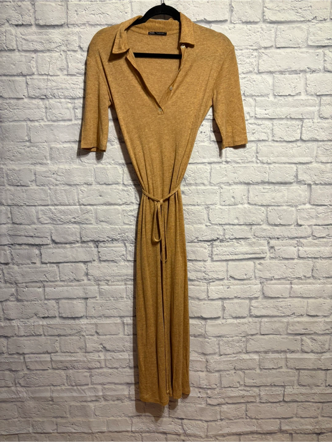 ZARA Women's Button Neck Midi Dress Small - photo 2