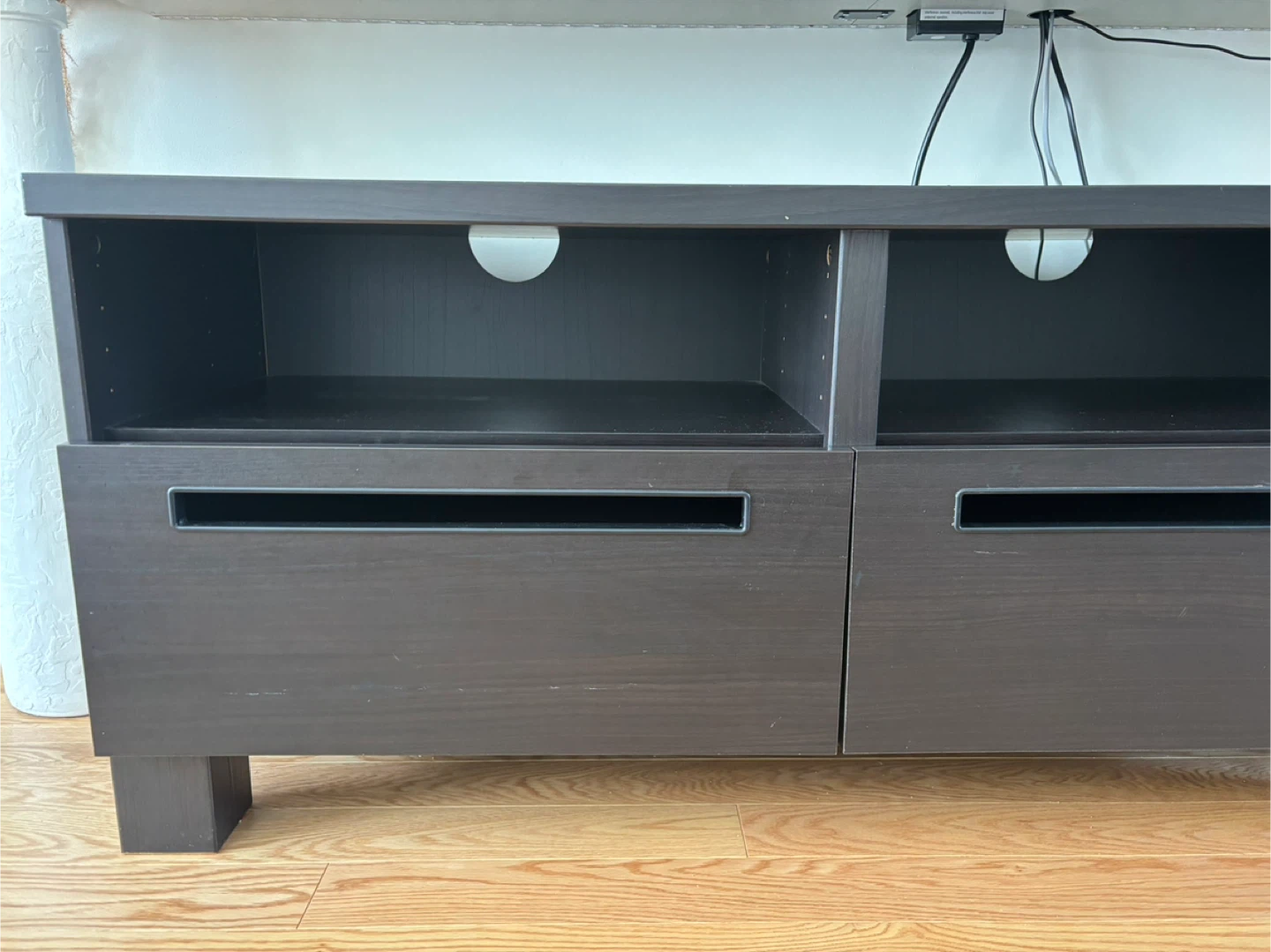 Dark Brown TV Stand with Drawers - photo 4