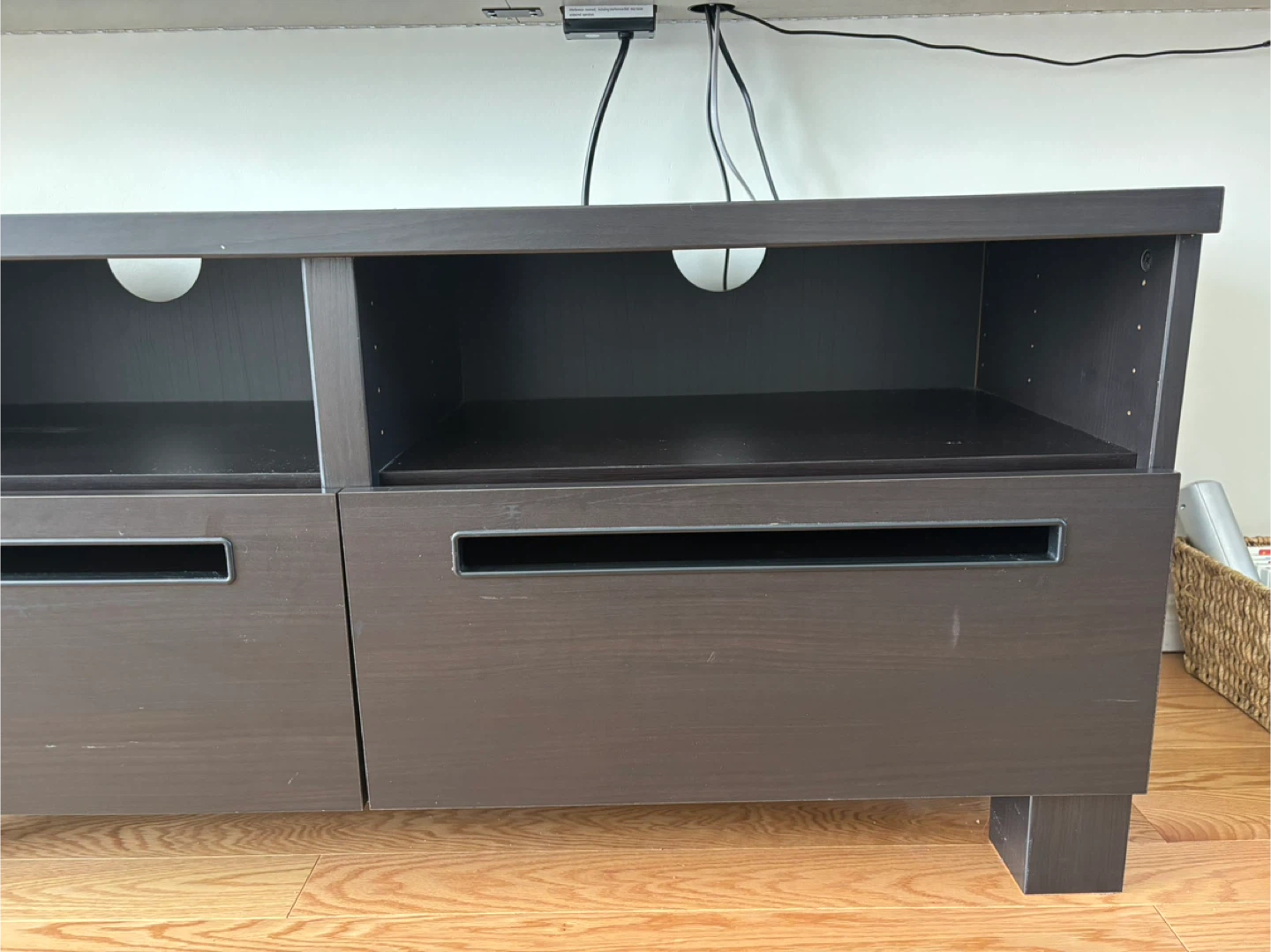 Dark Brown TV Stand with Drawers - photo 5