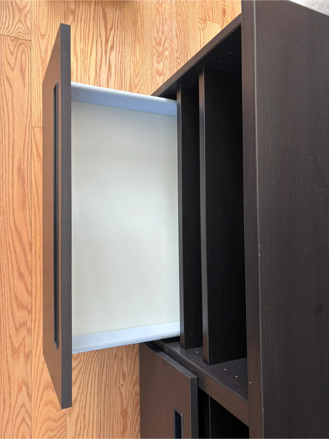 Dark Brown TV Stand with Drawers - photo 2