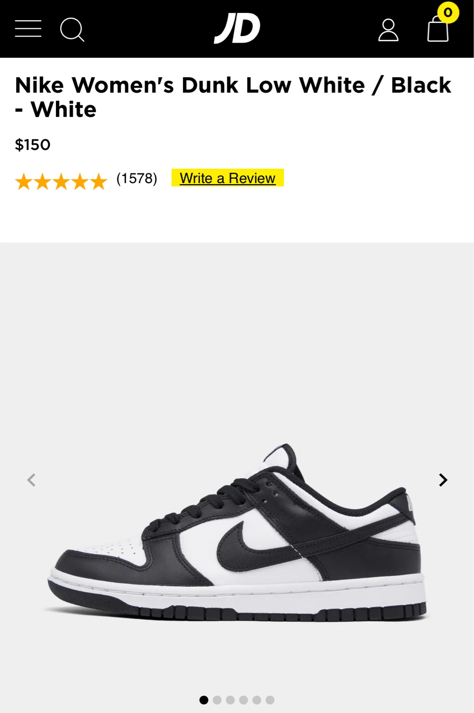 Nike Women's Dunk Low White / Black - White - photo 4