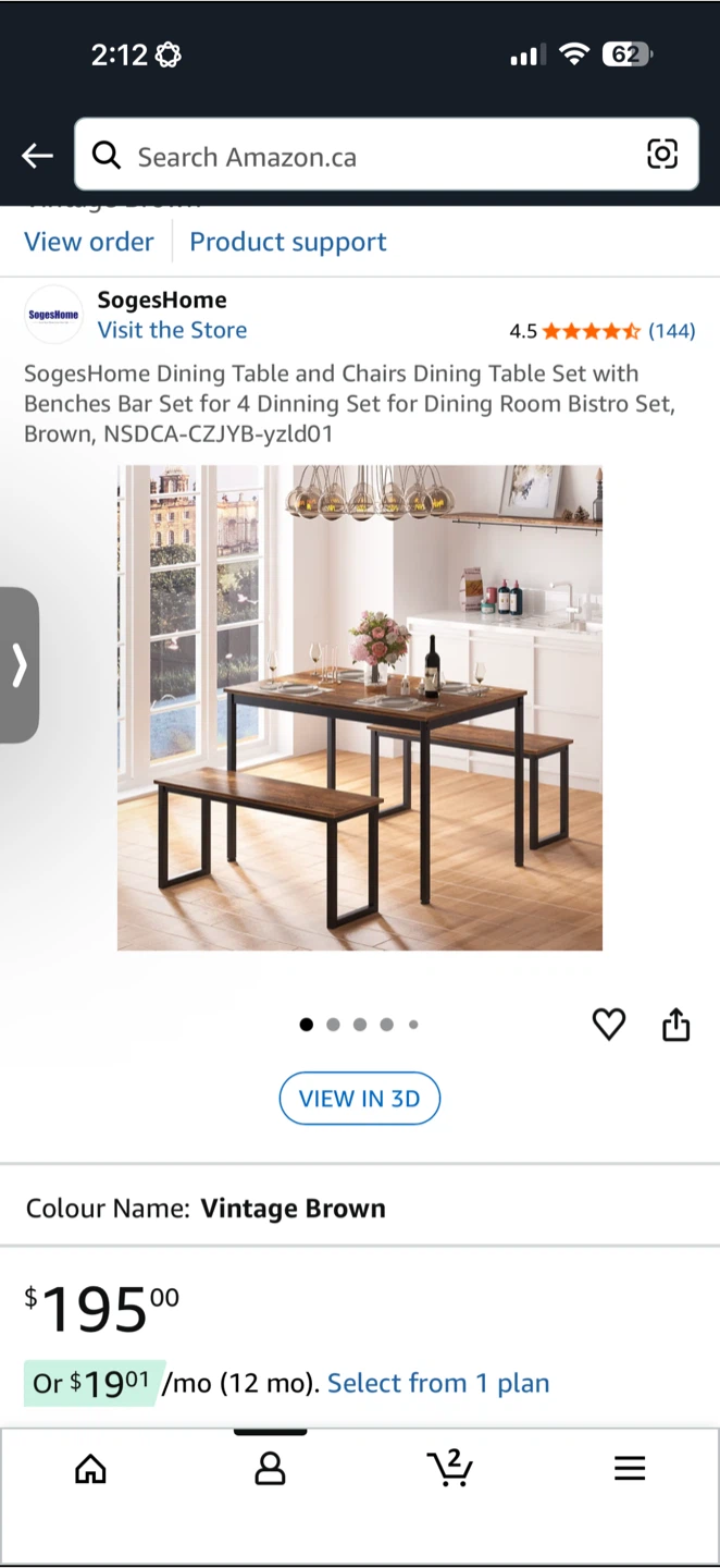 SogesHome Dining Table and Chairs Set