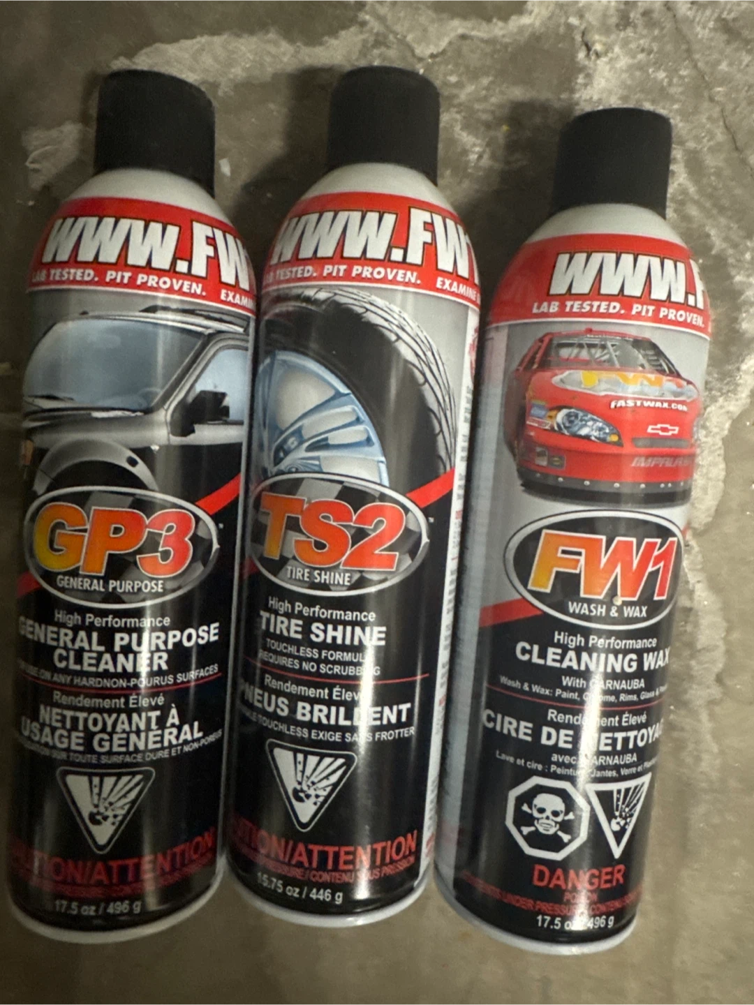 FW1 GP3 TS2 Car Cleaning Products Bundle