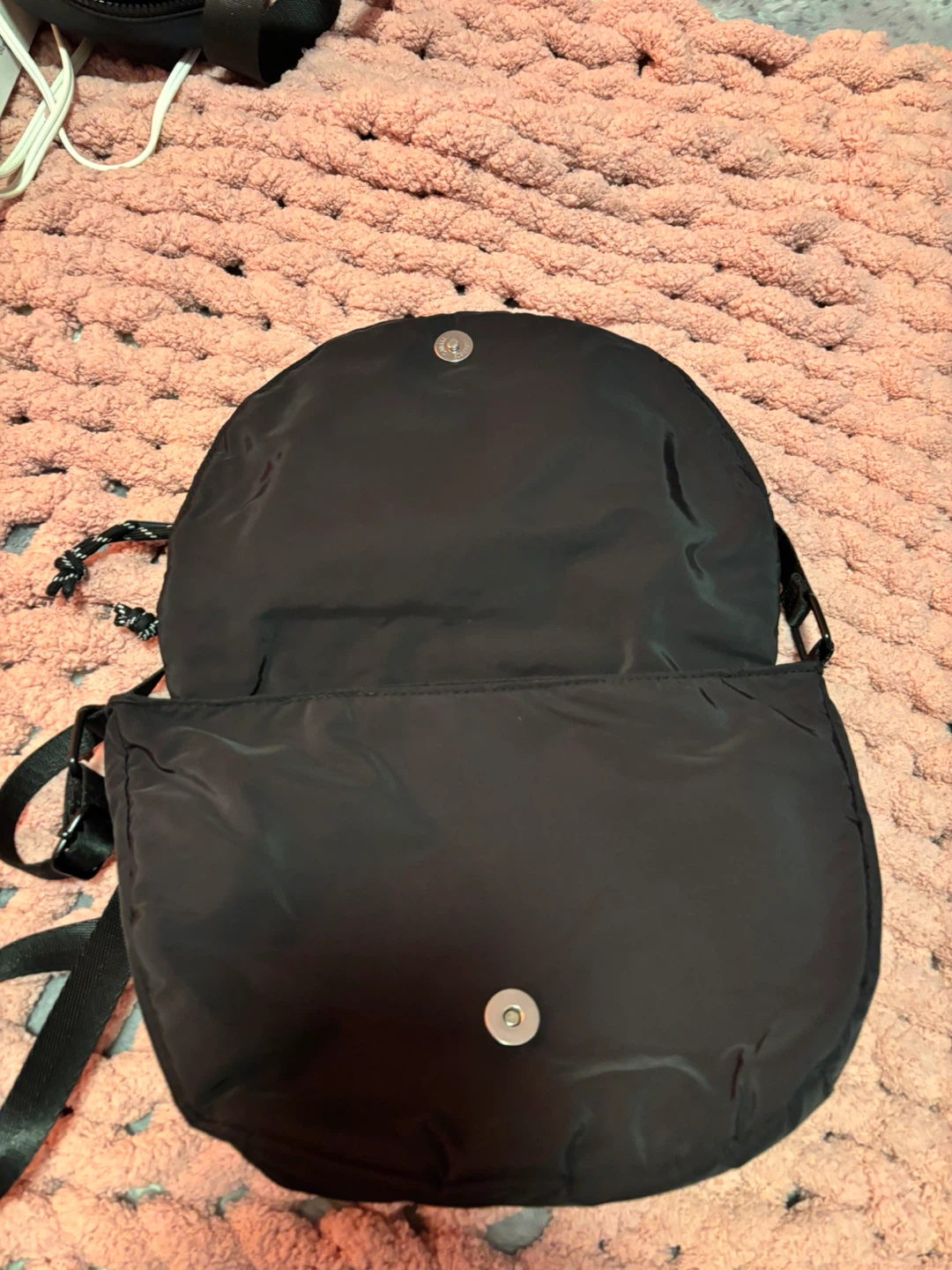 Black Nylon Crossbody Bag