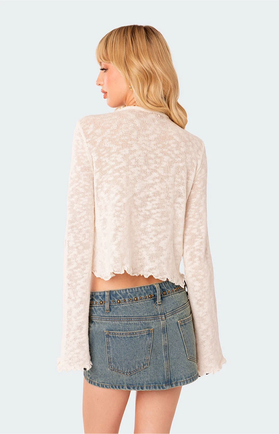 Cardigan - Crochet Ruffle Crop - photo 2