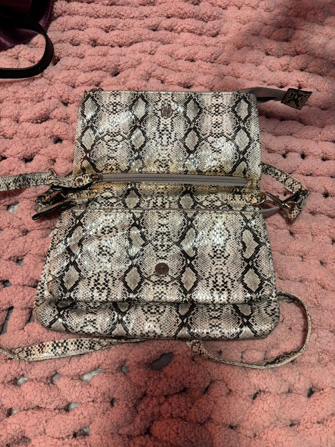 Snake Print Clutch Purse