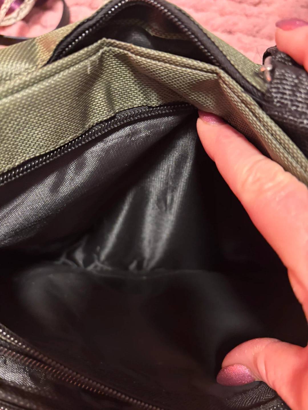 Green Nylon Crossbody Bag with Multiple Pockets - photo 4