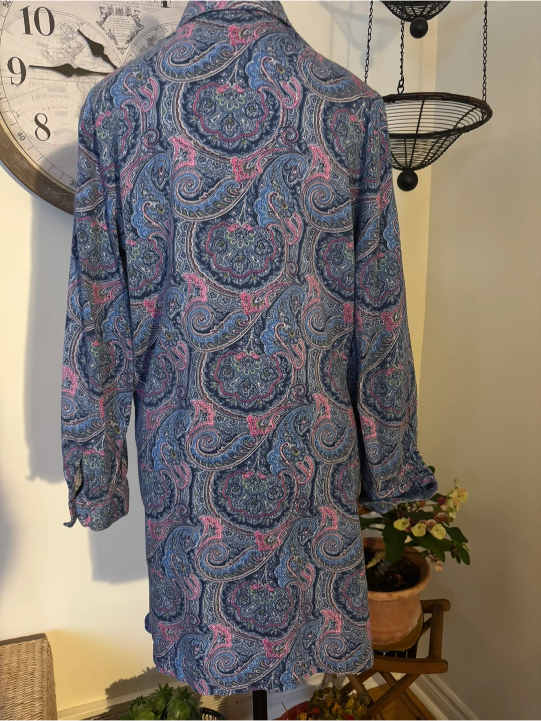 Ralph Lauren Paisley Print Long Sleeve Shirt Dress with Belt - photo 4