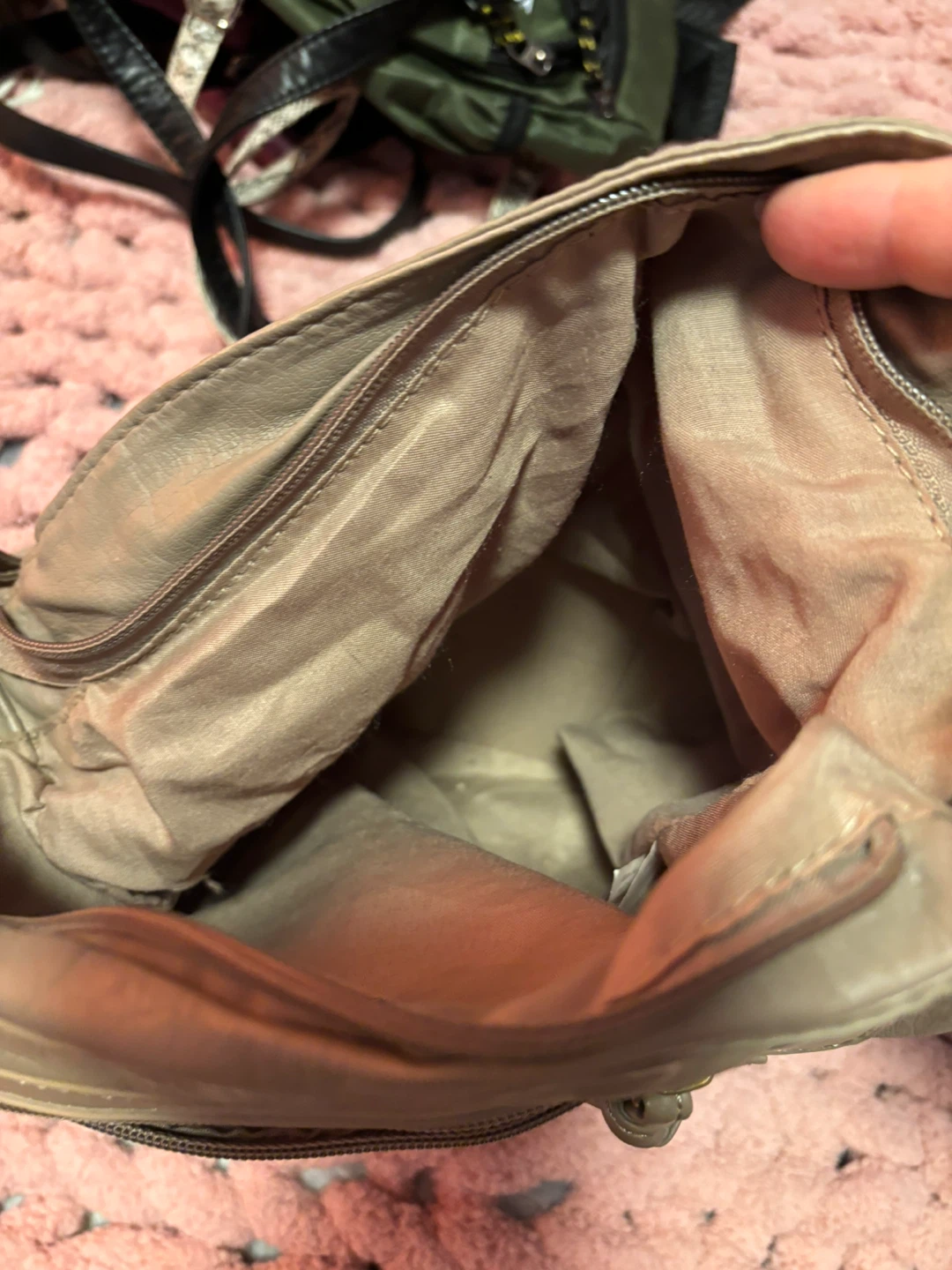 Brown Faux Leather Shoulder Bag - photo 3