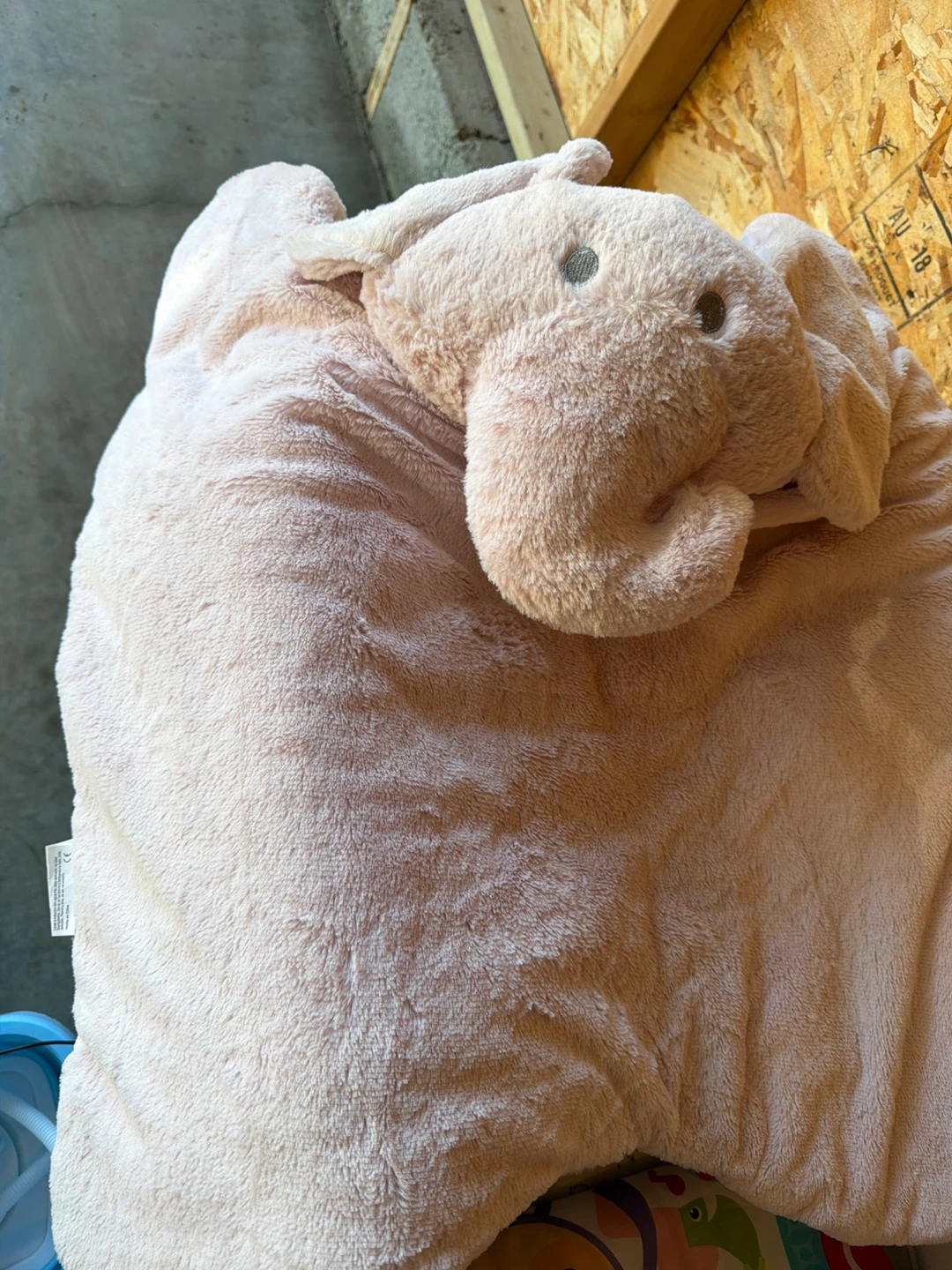 Pink Plush Elephant Pillow