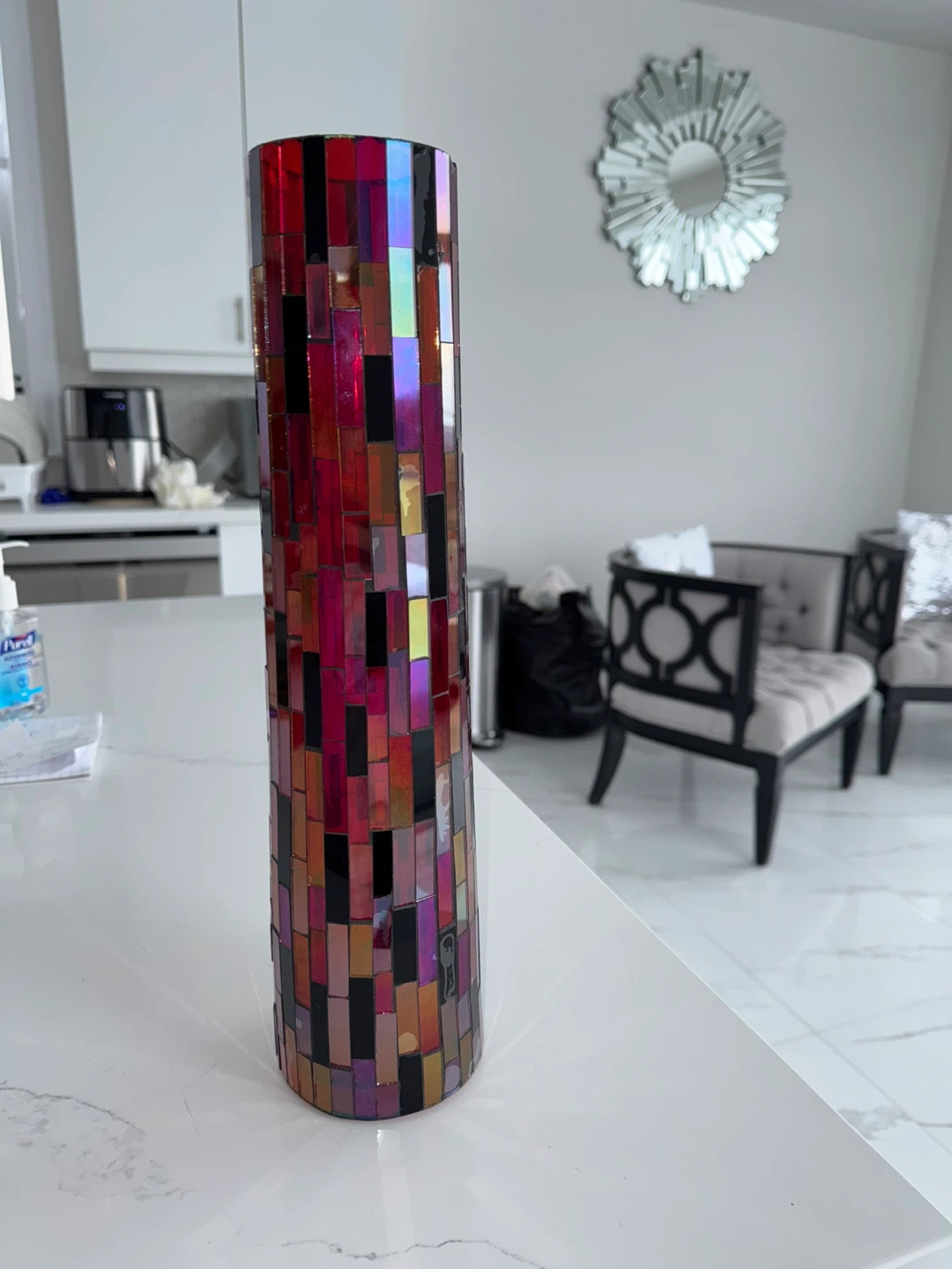 Mosaic Cylinder Vase - photo 2