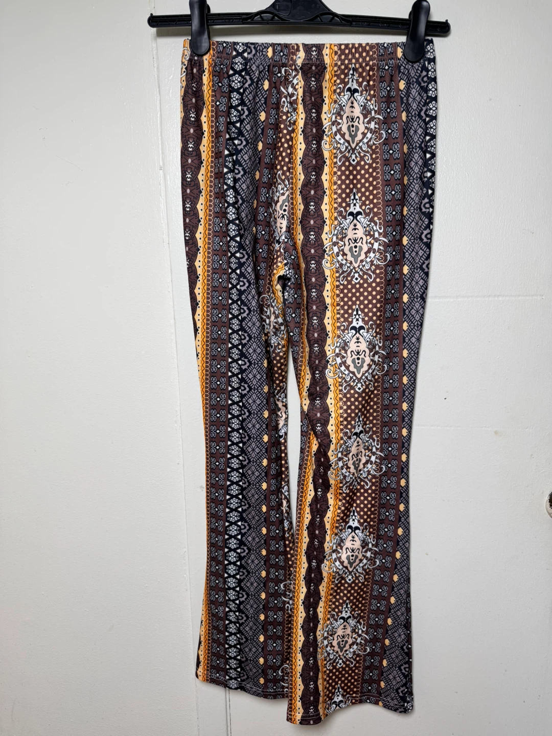 Women's Patterned Bell Bottom Pants - photo 3