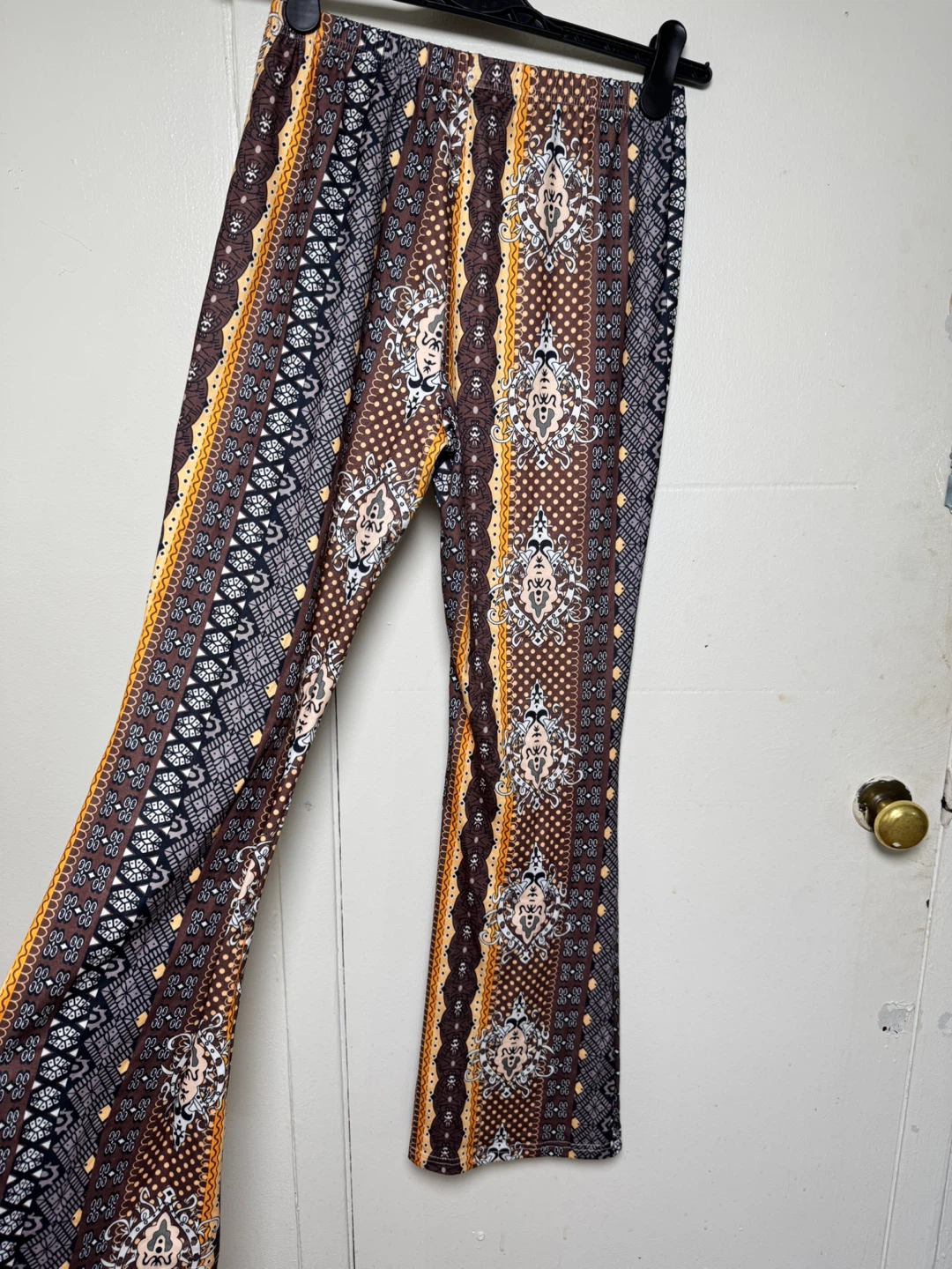 Women's Patterned Bell Bottom Pants - photo 4