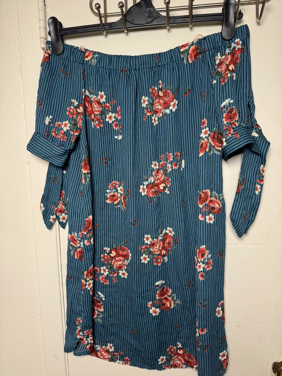 Haute Monde Floral Off-the-Shoulder Top - Size M