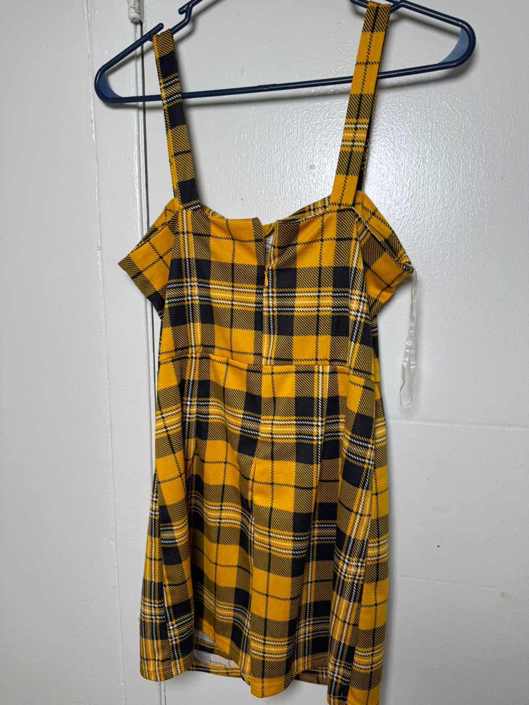 Yellow Plaid Pinafore Dress - photo 3