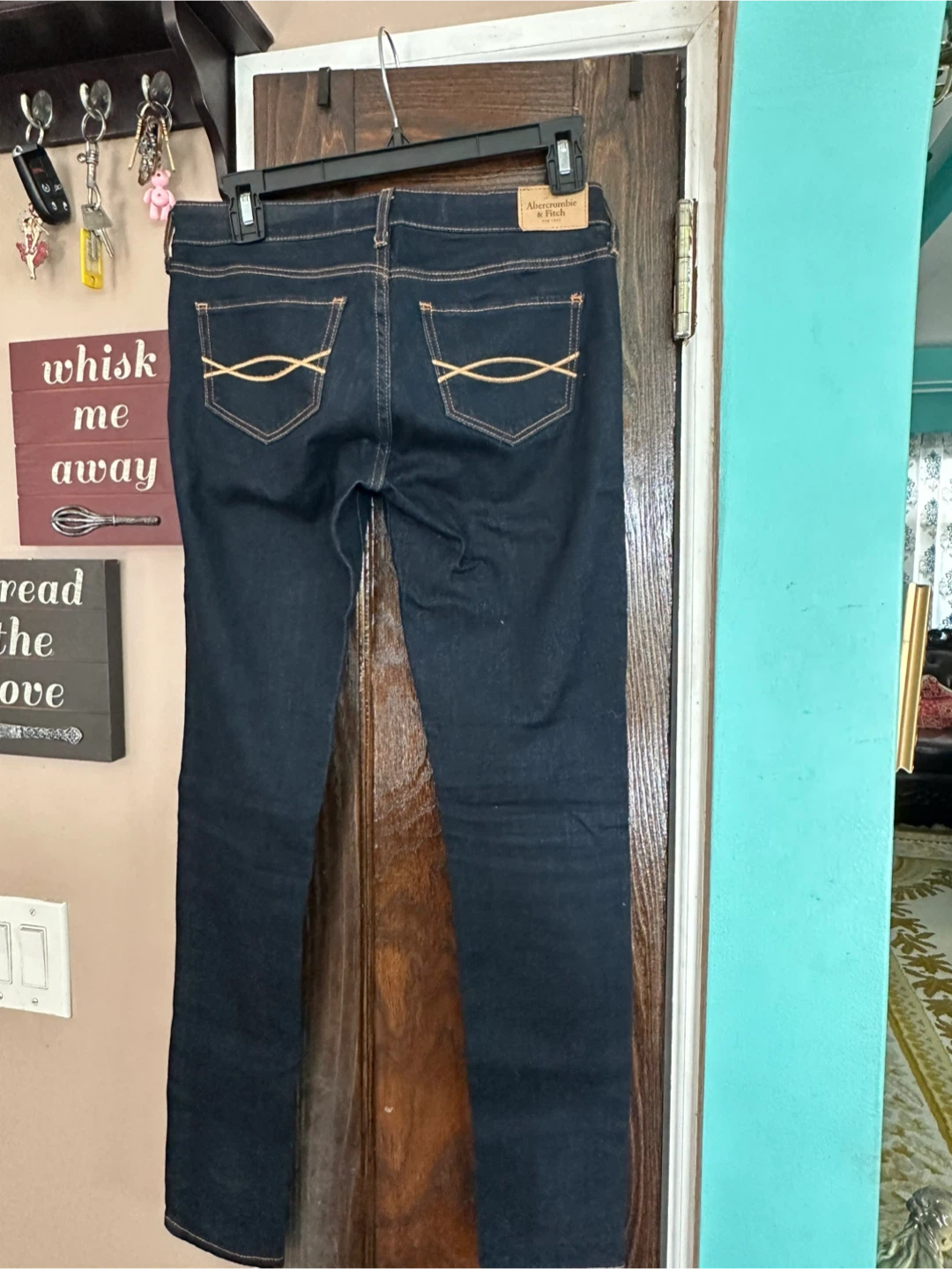 Abercrombie & Fitch Women's Dark Wash Jeans Size 26W 29L - photo 4