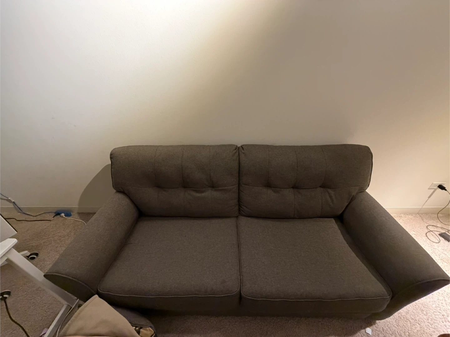 Gray Fabric Loveseat Sofa - photo 3