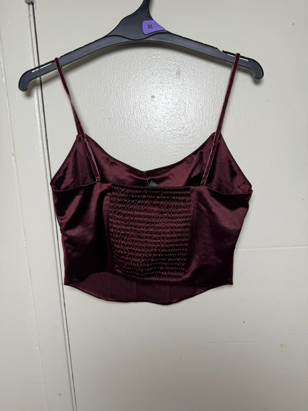 Wild Fable Burgundy Satin Smocked Cami Top XL - photo 2