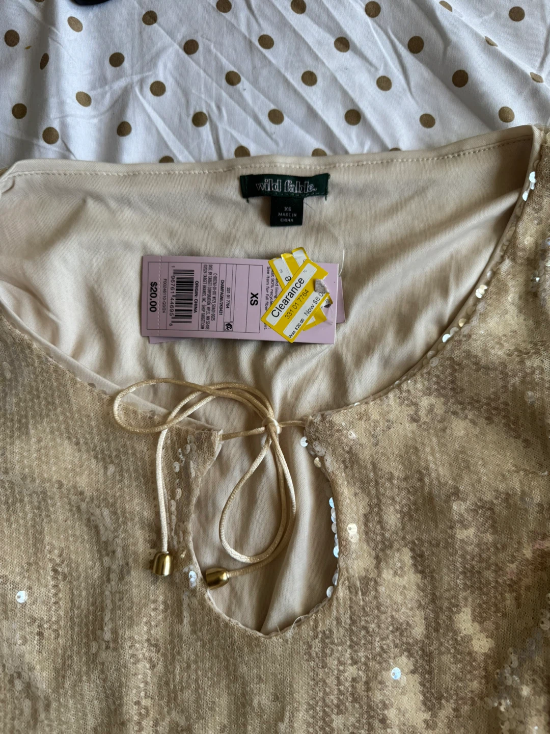 Wild Fable Women's Sequin Long Sleeve Top XS - photo 3