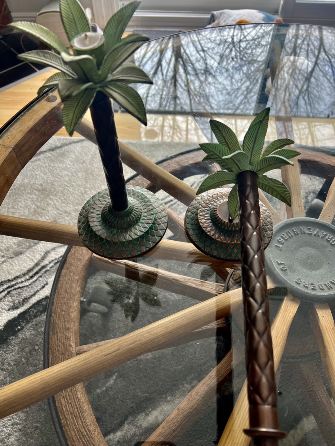 Set of 4 Palm Tree Candle Holders - photo 2