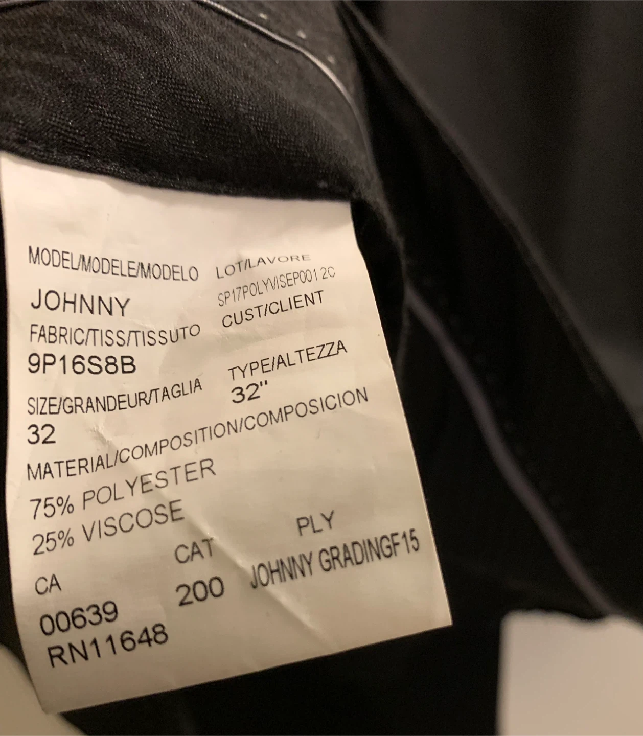 Man’s Black Dress Pants - Size 32 - photo 4