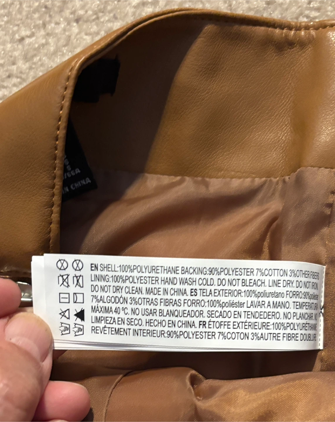 Forever 21 Faux Leather Mini Skirt - Tan - (Size S) - photo 4
