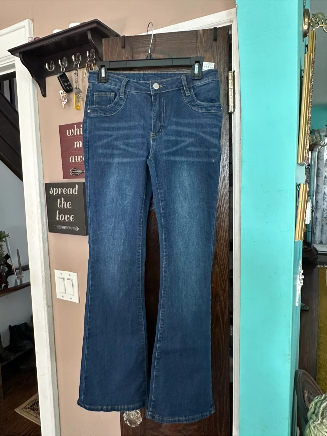 Classic Blue Women's Wide Leg Jeans 28W by 30L