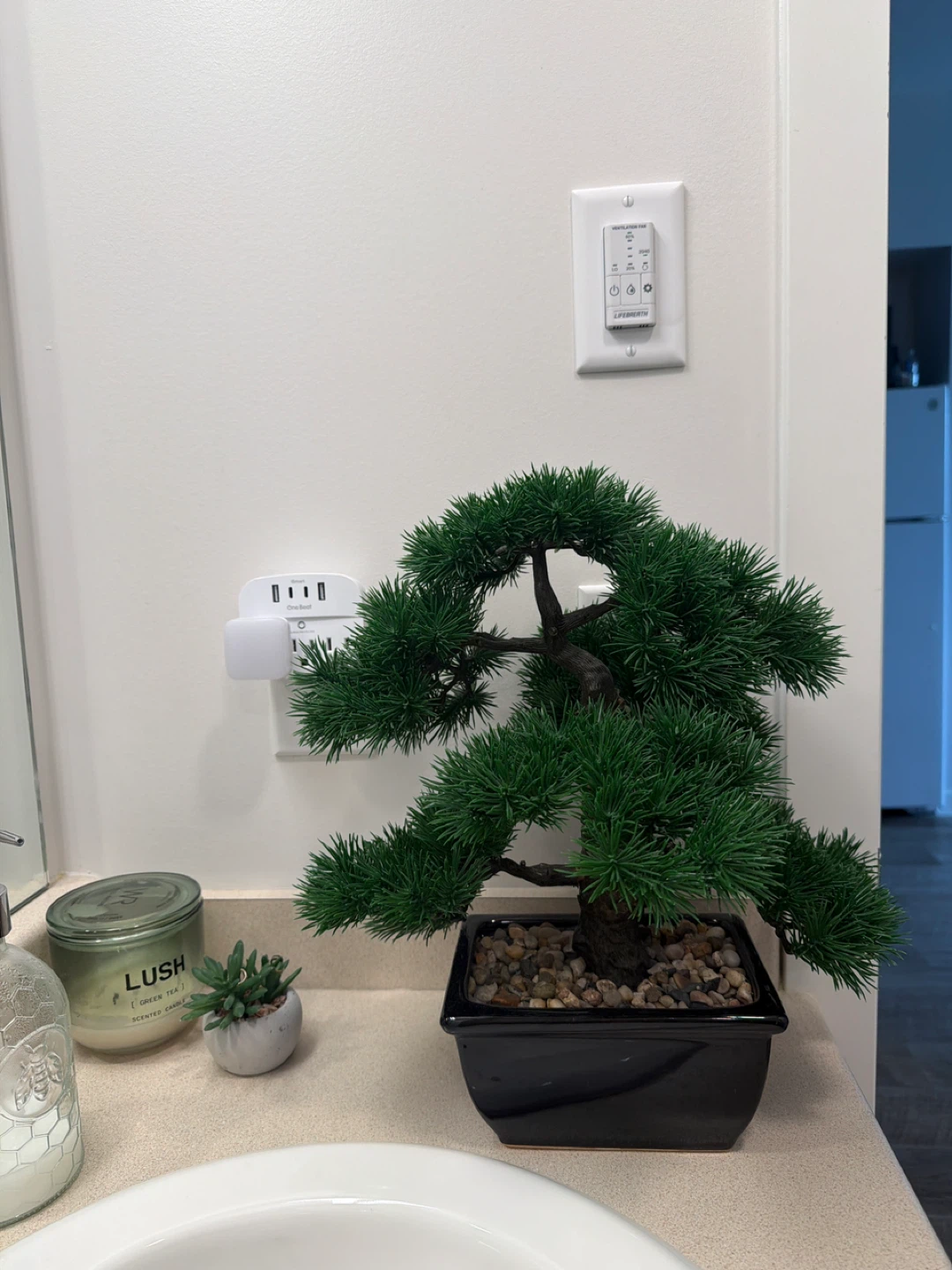 Artificial Bonsai Tree in Black Pot - photo 2